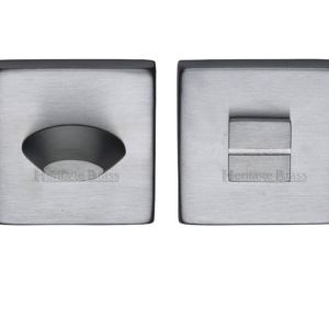 Heritage Brass Square 54mm x 54mm Turn & Release, Satin Chrome