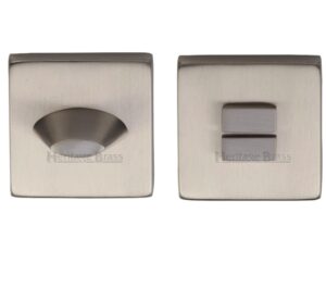 Heritage Brass Square 54mm x 54mm Turn & Release, Satin Nickel