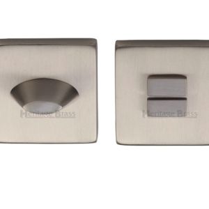 Heritage Brass Square 54mm x 54mm Turn & Release, Satin Nickel