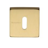 Heritage Brass Standard Square Key Escutcheon, Satin Brass