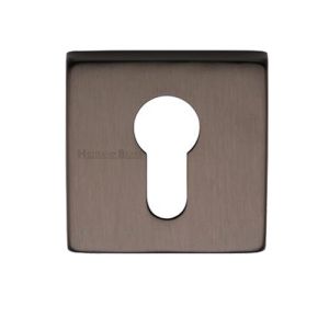Heritage Brass Euro Profile Square Key Escutcheon, Matt Bronze