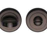 Heritage Brass Round 53mm Diameter Turn & Release, Matt Bronze Finish