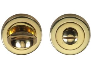 Heritage Brass Round 53mm Diameter Turn & Release, Polished Brass Finish -