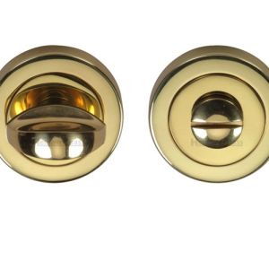 Heritage Brass Round 53mm Diameter Turn & Release, Polished Brass Finish
