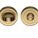 Heritage Brass Round 53mm Diameter Turn & Release, Satin Brass Finish