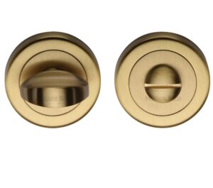 Heritage Brass Round 53mm Diameter Turn & Release, Satin Brass Finish -