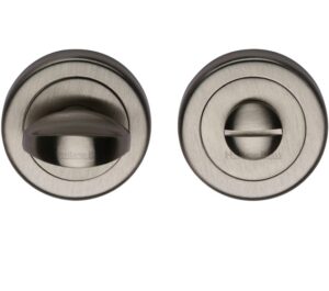 Heritage Brass Round 53mm Diameter Turn & Release, Satin Nickel Finish -