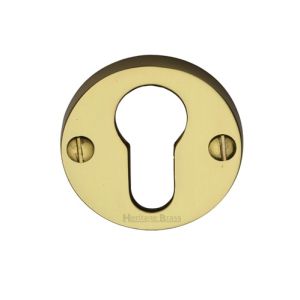 Heritage Brass Euro Profile Key Escutcheon, Polished Brass