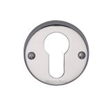 Heritage Brass Euro Profile Key Escutcheon, Polished Chrome
