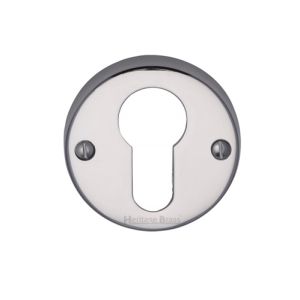Heritage Brass Euro Profile Key Escutcheon, Polished Chrome