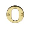 Heritage Brass Oval Profile Key Escutcheon, Polished Brass