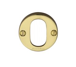 Heritage Brass Oval Profile Key Escutcheon, Polished Brass -