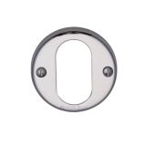 Heritage Brass Oval Profile Key Escutcheon, Polished Chrome