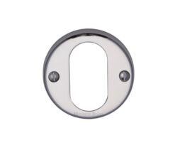 Heritage Brass Oval Profile Key Escutcheon, Polished Chrome -
