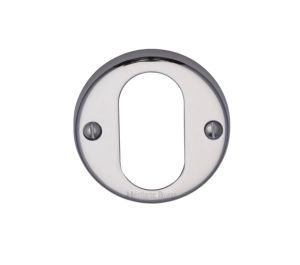 Heritage Brass Oval Profile Key Escutcheon, Polished Chrome -