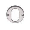 Heritage Brass Oval Profile Key Escutcheon, Satin Chrome -