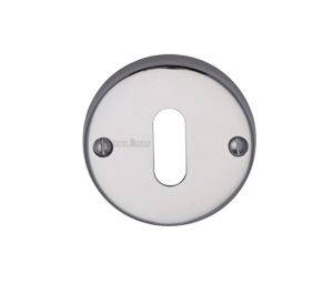 Heritage Brass Standard Key Escutcheon, Polished Chrome -