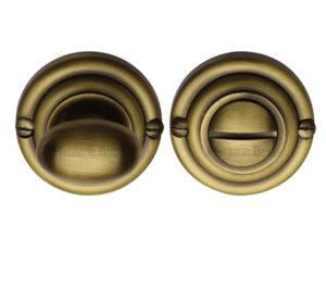 Heritage Brass Round 45mm Diameter Turn & Release, Antique Brass -
