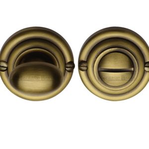 Heritage Brass Round 45mm Diameter Turn & Release, Antique Brass