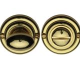 Heritage Brass Round 45mm Diameter Turn & Release, Polished Brass