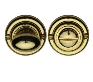 Heritage Brass Round 45mm Diameter Turn & Release, Polished Brass -