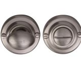 Heritage Brass Round 45mm Diameter Turn & Release, Satin Nickel