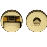Heritage Brass Round 35mm Diameter Turn & Release, Polished Brass -