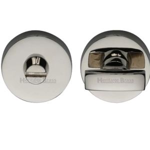 Heritage Brass Round 35mm Diameter Turn & Release, Polished Nickel –