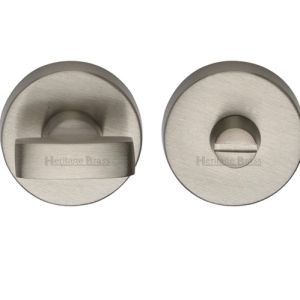 Heritage Brass Round 35mm Diameter Turn & Release, Satin Nickel –