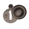 Heritage Brass Standard Round Covered Key Escutcheon, Matt Bronze
