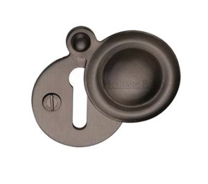 Heritage Brass Standard Round Covered Key Escutcheon, Matt Bronze -