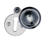 Heritage Brass Standard Round Covered Key Escutcheon, Polished Chrome -