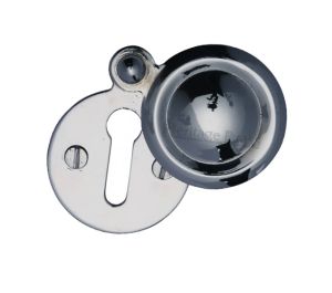 Heritage Brass Standard Round Covered Key Escutcheon, Polished Chrome -