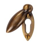 Heritage Brass Covered Oval Standard Key Escutcheon, Antique Brass