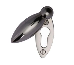 Heritage Brass Covered Oval Standard Key Escutcheon, Polished Nickel