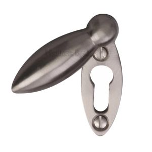 Heritage Brass Covered Oval Standard Key Escutcheon, Satin Nickel –
