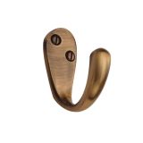 Heritage Brass Single Robe Hook (43mm Projection), Antique Brass