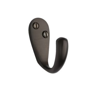 Heritage Brass Single Robe Hook (43mm Projection), Matt Bronze