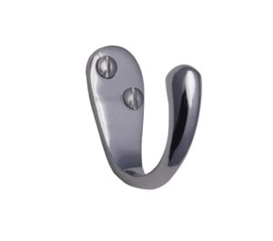 Heritage Brass Single Robe Hook (43mm Projection), Polished Chrome