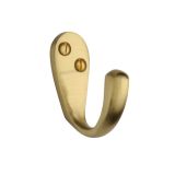 Heritage Brass Single Robe Hook (43mm Projection), Satin Brass