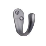 Heritage Brass Single Robe Hook (43mm Projection), Satin Chrome