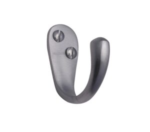 Heritage Brass Single Robe Hook (43mm Projection), Satin Chrome