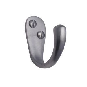 Heritage Brass Single Robe Hook (43mm Projection), Satin Chrome