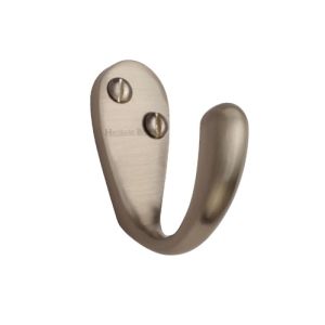 Heritage Brass Single Robe Hook (43mm Projection), Satin Nickel