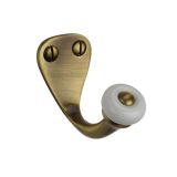 Heritage Brass Single Robe Hook (45mm Height), Antique Brass