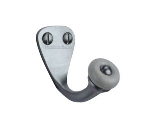 Heritage Brass Single Robe Hook (45mm Height), Satin Chrome