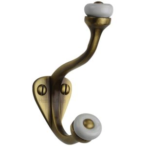 Heritage Brass Large Hat & Coat Hook (93mm Height), Antique Brass
