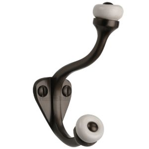 Heritage Brass Large Hat & Coat Hook (93mm Height), Matt Bronze