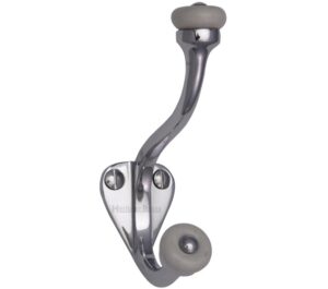Heritage Brass Large Hat & Coat Hook (93mm Height), Polished Chrome