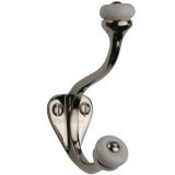 Heritage Brass Large Hat & Coat Hook (93mm Height), Polished Nickel